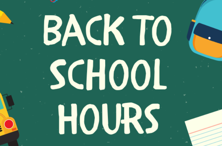 Back To School Hours